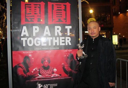 The Silver Bear for Best Screenplay went to Tuan Yuan (Apart Together) by Chinese director Wang Quan'an, who won the Golden Bear in 2007 for Tuya's Marriage.