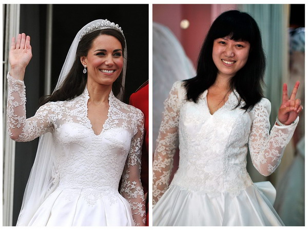 Copycat royal wedding gown a hit